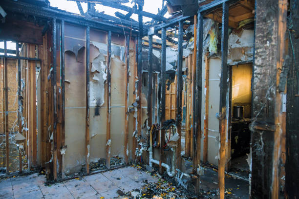 Professional Fire Damage Restoration technician working in Hagerstown, IN
